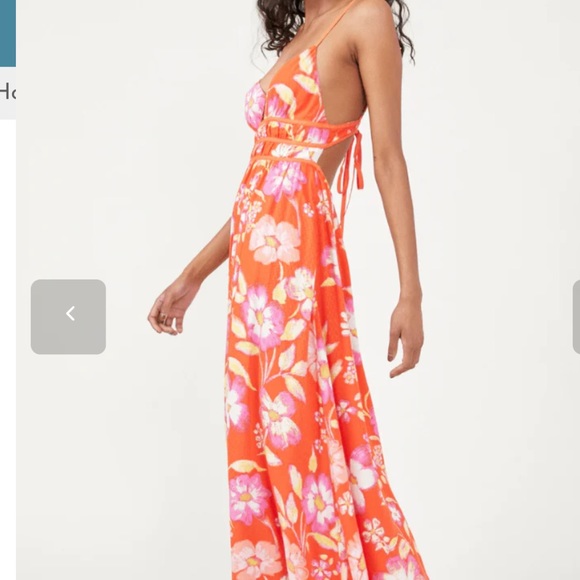 Free People Women's Wisteria Floral Print Maxi Dress Size Small $178 - Picture 5 of 12
